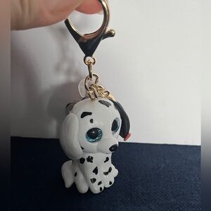 New with tags Ty Dalmatian Keychain with Sparkling Eyes and tassle